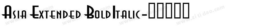Asia Extended BoldItalic字体转换